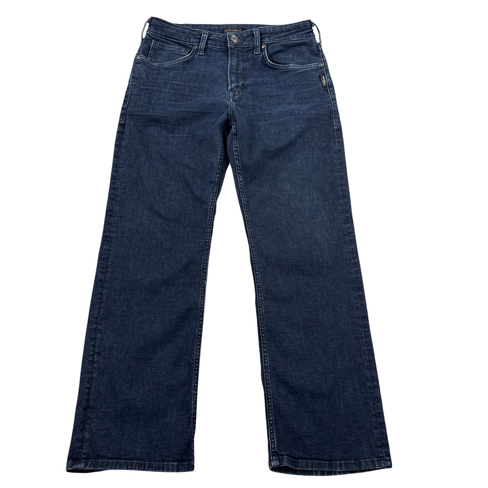 Silver Jeans Mens 32x28 Blue Zac Relaxed Fit Straight Leg Cowboy Western Work - Picture 1 of 11